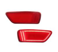 QLOREGS Car Bumper Reflector Compatible With Dodge For Journey 2011 2012 2013 2014 2015 2016 2017 Rear Bumper Reflectors Tail Brake Lights Fog Lamps 57010716AC(Red Lens)