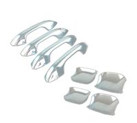 QLOREGS car Door Handle Cover Compatible with Kia for Rio 4 for Xline 2017 2018 2019 2020 Door Handle Cover Cup Bowl Trim Sticker Overlay Styling Accessories(Chrome Handle Bowl)