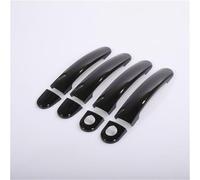 QLOREGS car Door Handle Cover Compatible with Skoda for Rapid 2011 2012 2013 2014 2015 2016 2017 2018 2019 Car Door Handle Covers Styling Accessories Stickers(Black 2 Keyholes)