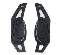 QLOREGS Shift Paddle Shifters Compatible with A3 A4 A4L A5 A6 A7 A8 Q3 Q5 Q7 S3 R8 Aluminium Car Steering Wheel Shift Paddle Shifter Red Silver Black Color Interior Refit 2pcs(Black)