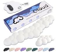 Qloud Cloud Wrist Rest Keyboard - Cloud Palm Rest Keyboard Rest - Desk Cloud Wrist Pad - Keyboard Wrist Rest for Computer Keyboard Gaming Wrist Rest - Cloud Arm Rest Keyboard Wrist Pad - White