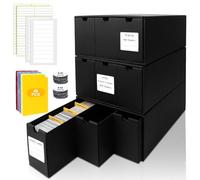 QLOUNI 9000+ Trading Card Storage Box,Card Storage Box with 48 Card Dividers, Labels and Tape,Trading Card Organizer for Collecting TCG,MTG, PTCG, Baseball Cards