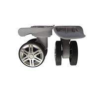 QLoztyse 1 Pair Suitcase Wheels Replacement Double Row Casters Mute Swivel Rolling Universal Material Suitable for Luggage Repair Travel, Light Gray