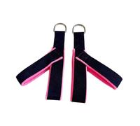 QLoztyse 2 Pieces Pilates Strap Exercise Band Resistance Pull Handle Cotton Stainless Steel Suitable for Home Gym Fitness Women Men, Pink
