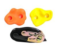 QLoztyse 2 Pieces Tree Climbing Holds Kids Climber Outdoor Artificial Rocks Ratchet Straps Sturdy PE Material Nonslip Grip Suitable for Backyard Children Activ, 2 Climbing Holds