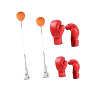 QLoztyse 2Pcs Boxing Reaction Ball, Reflection Training Equipment Freestanding Gear, Adjustable Height Boxing Speed Bag Target,