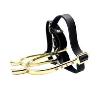 QLoztyse 2x Horse Boots with PU Leather Straps, Easy to Attach, Riding Equipment for Competitive Riders And Adults, Riding on The Farm, Gold