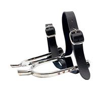 QLoztyse 2x Horse Boots with PU Leather Straps, Easy to Attach, Riding Equipment for Competitive Riders And Adults, Riding on The Farm, Silver