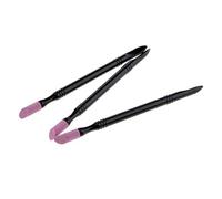 QLoztyse 2x3Pcs Nail Cuticle Remover Pen Pusher Trimmer Buffer Stone Scrub Pen
