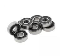 QLoztyse 2x8 Pieces ABEC-9 Skateboard Bearing Skates Roller Sealed Maintain Component Black