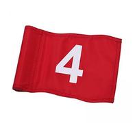 QLoztyse 2xGolf Flags with Tube Inserted Exercise Portable Large Numbered Pin Flag Putting Green Flag for Backyard Garden Men Women Yard