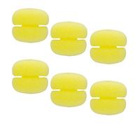 QLoztyse 2xPack of 6pcs High-Elastic Sponge Hair Curler Ball Rollers Hair Bun Yellow