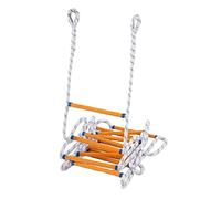 QLoztyse 4 Steps Ladder, Climbing Strap Ladder, Rope Ladder Step, Hanging Rope for Climbing Caving Rock, 5m