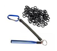 QLoztyse 4xWacky Rig Tool Fishing Rigging Tool Aluminum Alloy Easy Installation with 100 Silicone O Rings Wacky Wacky Tool