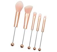 QLoztyse 5 Pieces Makeup Brushes Powder Cosmetic Tools Portable Artificial Fiber Aluminum Tube Suitable for Gift Giving Use Women B