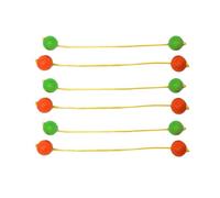 QLoztyse 6 Ladder Ball Bolas Replacement Sports Balls Replacement String Balls Golf Balls Throwing Practice for Yard Backyard, orange and green