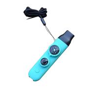 QLoztyse 7 in 1 Emergency Function Whistle Emergency Whistles Compass Flashlight for Adventure Kayaking Mountaineering Hiking, Dark Blue