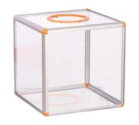 QLoztyse Acrylic Fundraising Box Voting Container Reusable Ticket Holder for Office Charity Events, Small