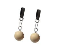 QLoztyse Ball Pull Forearm Strength Ball Climbing Ball Wood Nonslip Material Hanging Strap Suitable for, Dia 10cm 1 Pair