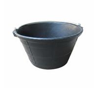 QLoztyse Construction Bucket Heavy Duty Rubber Pail Sturdy Molded Container with Metal Handle Open Top Suitable for Construction Sites Farming Gardening Workshop Storage Sheds Work Areas 10L