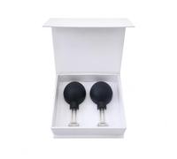 QLoztyse Cupping Therapy Set Massage Therapy Cups Vacuum Suction Muscle Recovery Relief Easy to Use Glass PVC Suitable for Sports, Ivory Gift Box