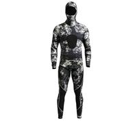 QLoztyse Diving Suit Neoprene Swimsuit Two-Piece Wetsuit Split Design Thermal Coverage Lightweight Easy Movement Material Suitable for Outdoor Water Sports Surfing, Camouflage Green, M
