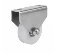 QLoztyse Double-Hole Bracket Pulley with Nylon Wheel Smooth Rolling Sliding Gate Roller Easy Installation Pulleys for Industrial Automation Projects, 38mm, Flat
