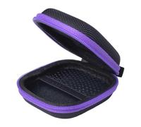 QLoztyse Essential Oils Carry Case Hard Shell Organizer Portable Storage Bag Nylon Zipper Pouch Travel Suitable for Gift Giving Home Office, Purple