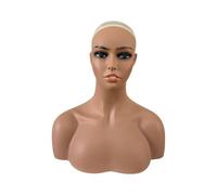 QLoztyse Female Mannequin Head Upper Body Professional Realistic Manikin Head Display Stand for Scarves Jewelry Chain Pendants