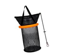QLoztyse Floating Fishing Net, Large, Portable, Versatile, Quick- Storage Cage, Bait Bucket for, orange