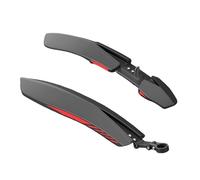 QLoztyse Front And Rear Mudguards, Mudguard Components, Mudguards, Mud Flaps for Mountain Bikes, Bikes, black red