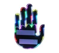 Qloztyse Hand Gesture Finger Car Light - LED Hand Gesture Light for Car Window Road Rage Sign Flicker Off and Up with Remote Back Original Funny Signs Flipping Glo Gestures