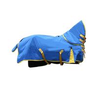 QLoztyse Horse Care Sheet Waterproof Windproof Adjustable Equestrian Apparel Horse Fly Sheet Horse Rain Sheet Horse Clothes, Blue Size M