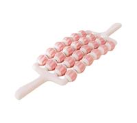 QLoztyse Lightweight, Handy Massage Roller Tool for Muscle Relaxation of The Abdomen, Legs, Cellulite, and for Runners, Pink 4 Row
