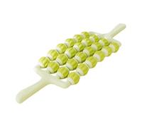 QLoztyse Lightweight, Handy Massage Roller Tool for Muscle Relaxation of The Abdomen, Legs, Cellulite, and for Runners, Green 4 Row