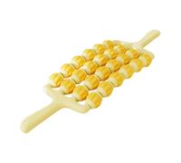 QLoztyse Lightweight, Handy Massage Roller Tool for Muscle Relaxation of The Abdomen, Legs, Cellulite, and for Runners, Yellow 4 Row
