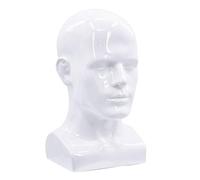 QLoztyse Mannequin Head Life Size Female Professional Makeup Head Model Unisex Male Hair Display Head for Salon Jewelry Store Home, White
