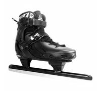 QLoztyse Men Ice Skate Shoes Speed Inline Skates Removable Inner Padding Strong Build Buckle System Suitable for Adult Rink Practice Skating, Black, 38-41