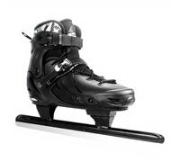 QLoztyse Men Ice Skate Shoes Speed Inline Skates Removable Inner Padding Strong Build Buckle System Suitable for Adult Rink Practice Skating, Black, 34-37