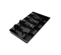QLoztyse Money Register Drawer Insert Tray with Clip Sturdy Money Organizer Box Removable Storage PP Material Suitable for Supermarkets Store Counters Kio, 5 Grids