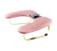QLoztyse Nail Art Pillow Manicure Hand Rest Cushion PU Leather Table Mat with Ergonomic Support And Phone Holder for Professional Salon Home Office Use, Pink