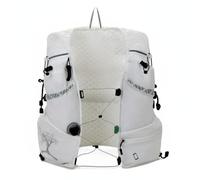 QLoztyse Outdoor Vest Lightweight Running Backpack with Adjustable Cord Design and Reflective Elements suitable for outdoor adventure , White , M 78-90