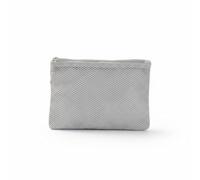 QLoztyse Polyester Storage Pouch Double Sided Mesh Structure Zip Pull Cord Organizer Textile Pouch for Gadgets Cosmetics Undergarments Suitable for Men Travel Storage, Gray, M