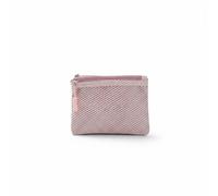QLoztyse Polyester Storage Pouch Double Sided Mesh Structure Zip Pull Cord Organizer Textile Pouch for Gadgets Cosmetics Undergarments Suitable for Men Travel Storage, Pink, S