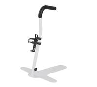 QLoztyse Sofa Rail Carbon Steel Height Adjustable Armrest Sturdy Grab Bar No Drill Installation Comfortable Grip Suitable for Seniors Home Bedroom, White Has Cup Holder