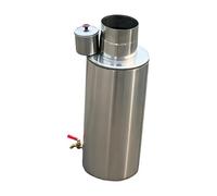 QLoztyse Stoves Water Tank Fireplace Boiler Spare Part Stainless Steel Connecting Part Practical Use for Outdoor Camping Household Heating, 11.4cmx19cm