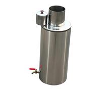 QLoztyse Stoves Water Tank Fireplace Boiler Spare Part Stainless Steel Connecting Part Practical Use for Outdoor Camping Household Heating, 10cmx19cm