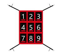 QLoztyse Strike Zone Target Baseball Pitching Net Softball Numbered Adjustable PVC Oxford Cloth for Pitcher Accuracy Training Suitable for