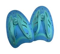 QLoztyse Swimming Paddles, Hand Paddles for Swim Training, Breaststroke, Arm Strength Training, Portable And Lightweight, Made of PP/TPE Material, Suitable for, Cyan S