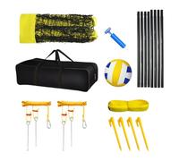 QLoztyse Volleyball Set Volleyball Complete Set Adjustable Poles Professional Portable Volleyball Net Set for Beach Outdoor Activities